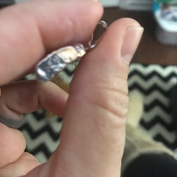 Selenite pendant gold and silver color edging - Picture 6 of 8